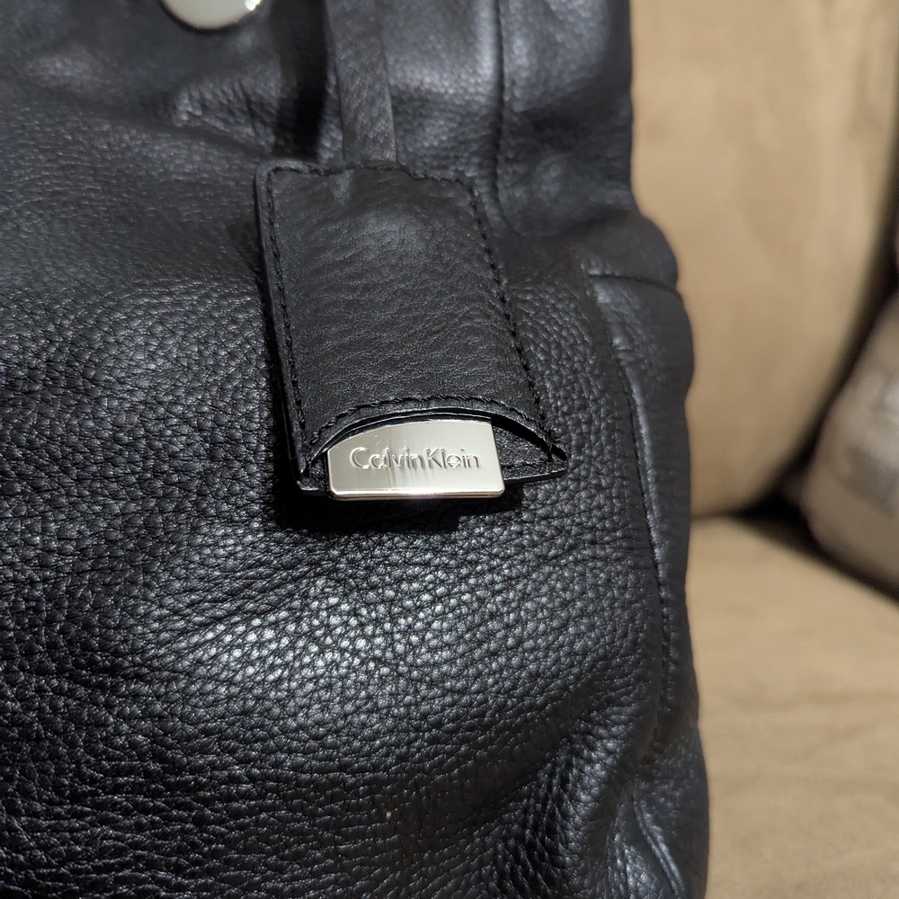 Calvin Klein Black Leather Tote - Picture 2 of 7